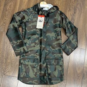 Elka Camo Hooded Rain Coat
